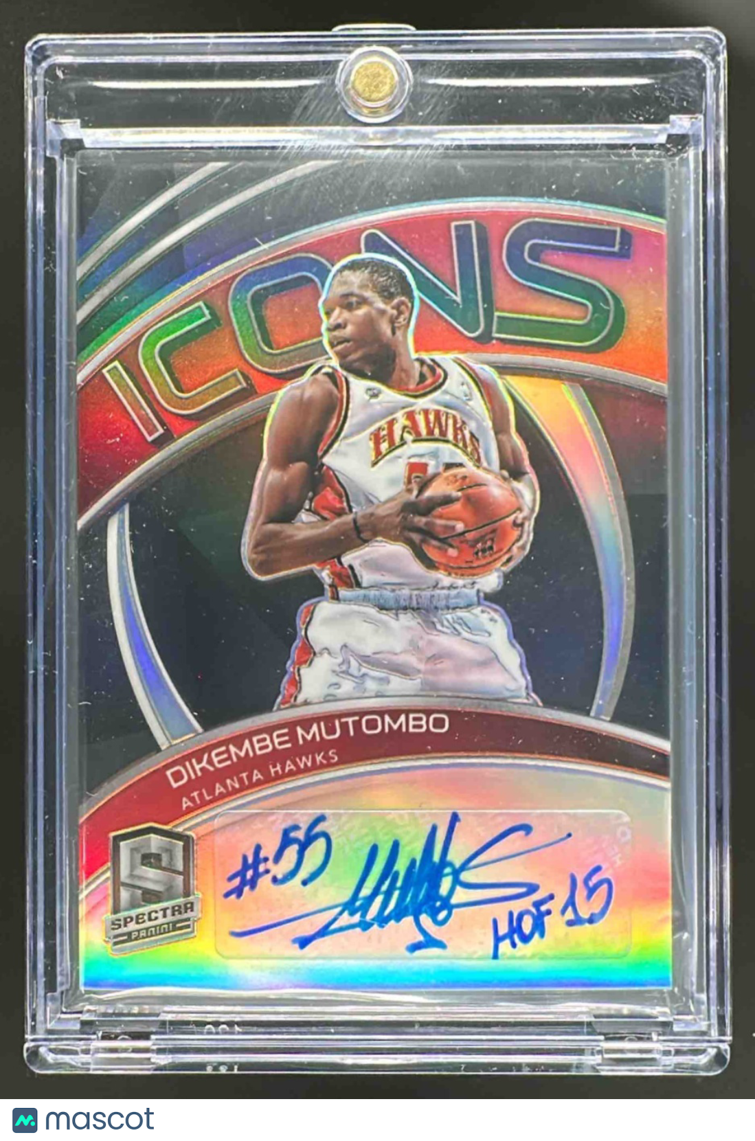 2020-21 Panini Spectra Dikembe Mutombo #ICO-DKM Icons Auto 44/49
