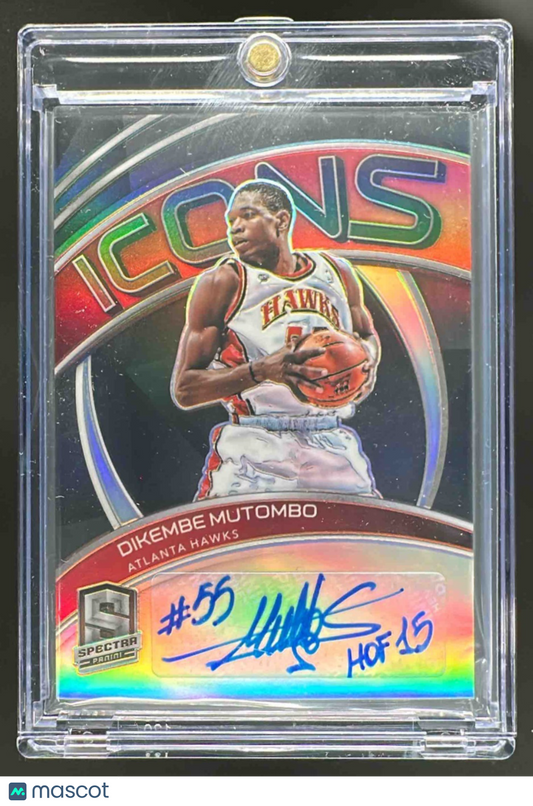 2020-21 Panini Spectra Dikembe Mutombo #ICO-DKM Icons Auto 44/49