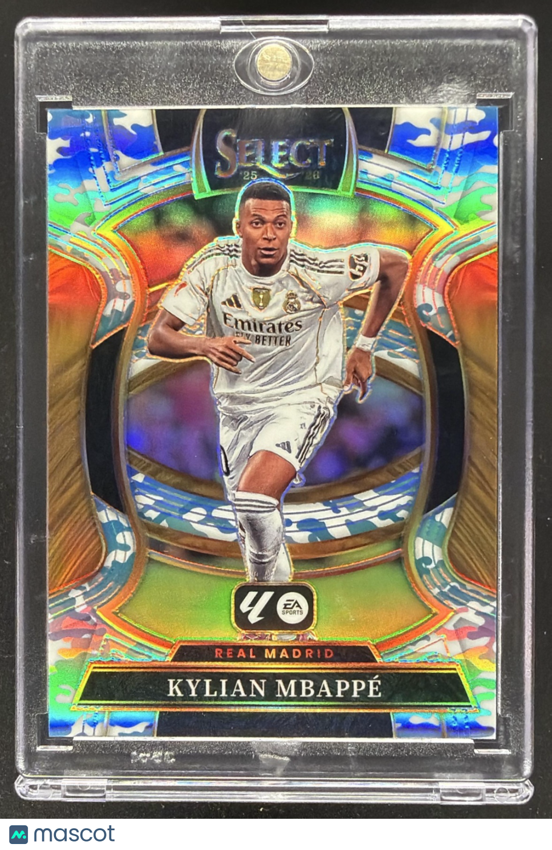 2025-26 Panini Select La Liga Kylian Mbappe #9 Terrace Winter Camo Prizm 10/30