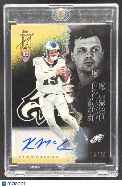 2025 Topps Signature Class Kyle McCord #108 Rookie Auto Gold Foil 6/10 RC