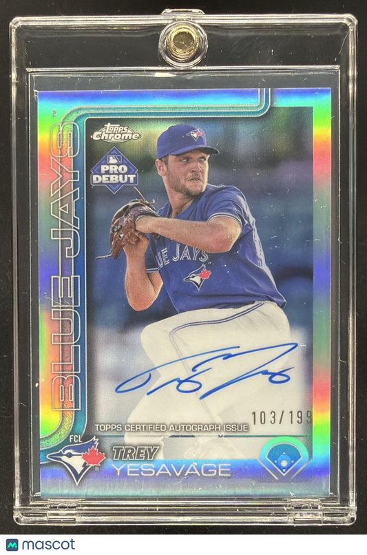 2025 Topps Chrome Trey Yesavage Pro Debut Refractor Auto /499