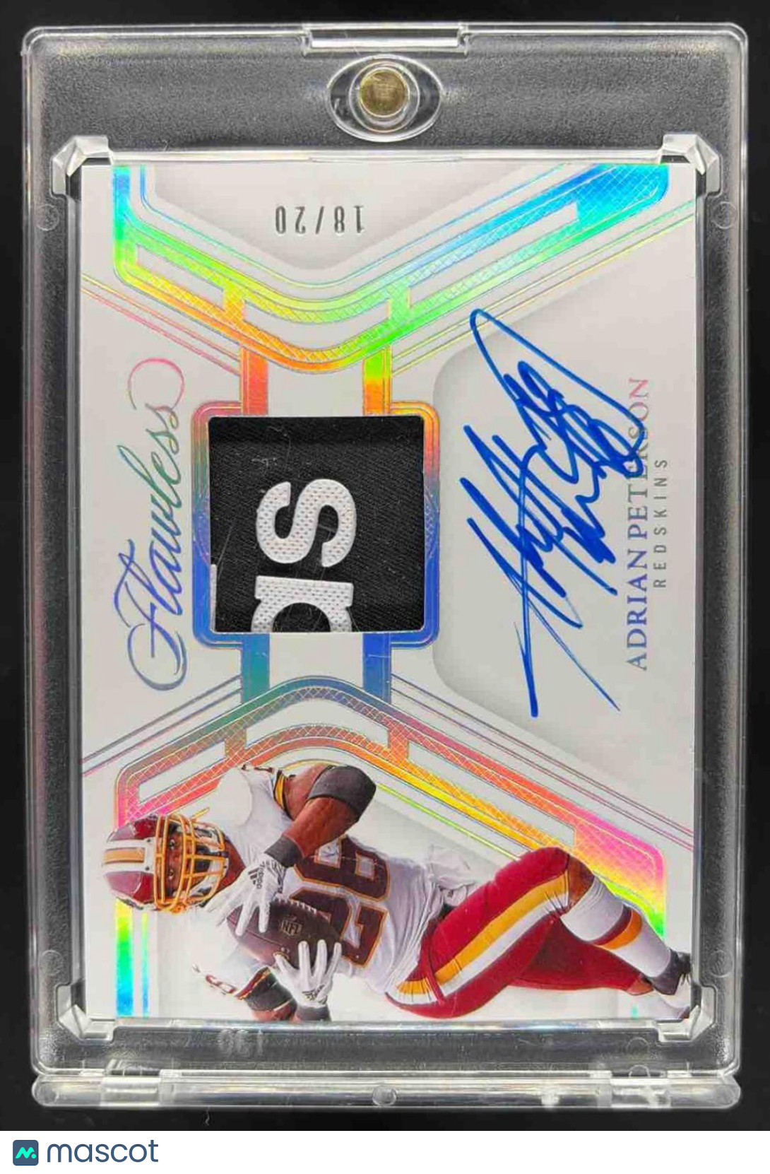 2025 Panini Flawless Adrian Peterson Logo Patch Auto Silver /20