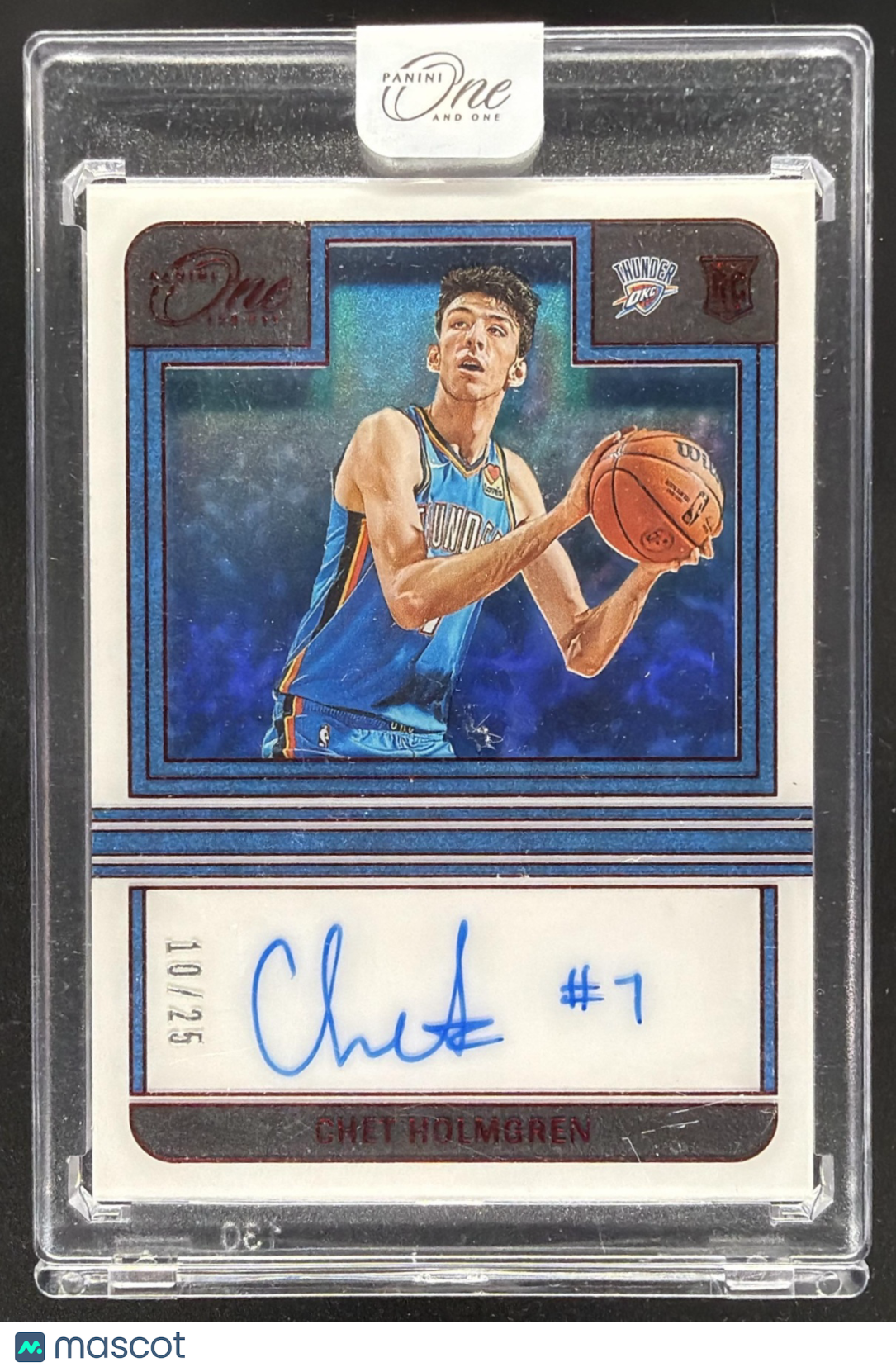 2024-25 Panini One and One Chet Holmgren #10 Day One Signatures Red /25 Auto