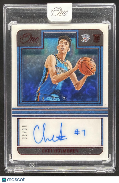2024-25 Panini One and One Chet Holmgren #10 Day One Signatures Red /25 Auto