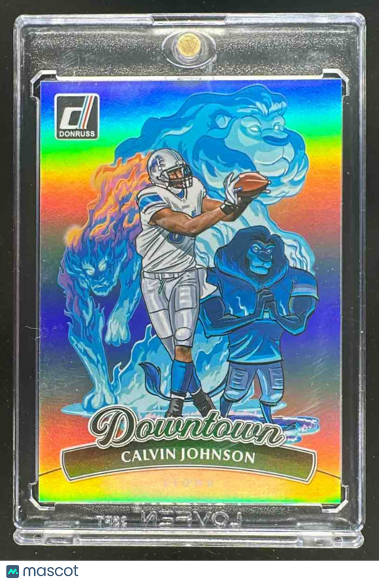 2025 Panini Donruss Calvin Johnson #4 Downtown SP Lions