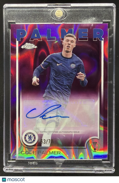 2024 Topps Chrome UEFA Club Competitions Cole Palmer #CA-CP Auto Magenta Refractor /75