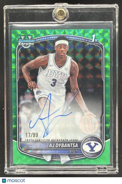 2025 Bowman AJ Dybantsa #CPA-AD Chrome Auto Green Refractor /99 1st Prospect