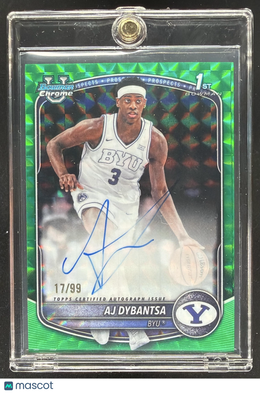 2025 Bowman AJ Dybantsa #CPA-AD Chrome Auto Green Refractor /99 1st Prospect