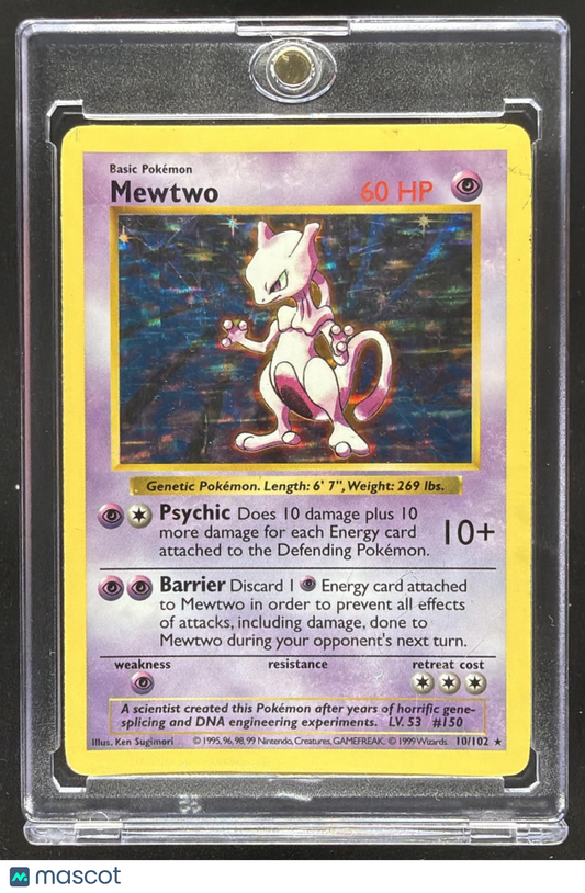 1999 Pokemon Mewtwo #10/102 Set Holo