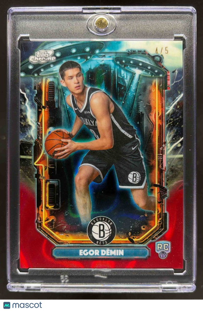 2025 Topps Cosmic Chrome Egor Demin #ET-18 Extraterrestrial Talent Red Flare Refractor /5