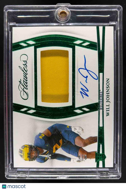 2025 Panini Flawless Collegiate Will Johnson #RPAH-WJN Rookie Patch Auto /5 RC
