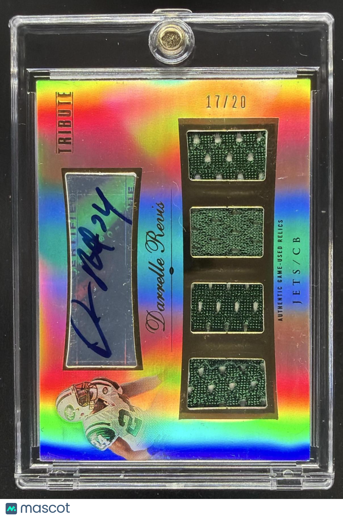 2010 Topps Tribute Darrelle Revis #AQR-DR Auto Quad Relics 17/20