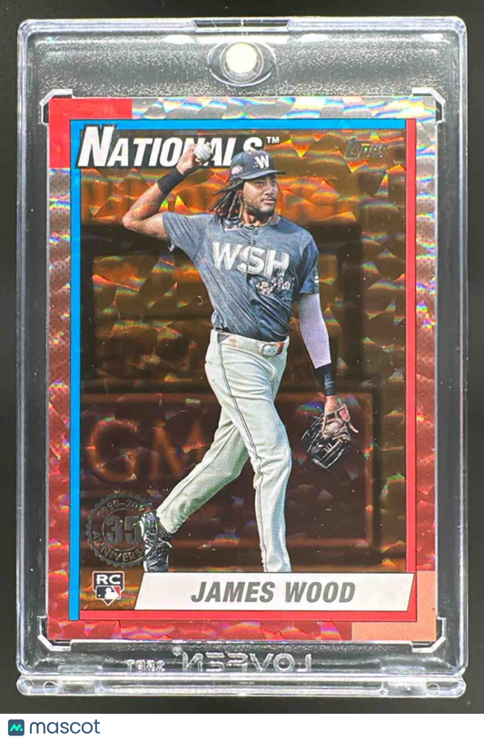 2025 Topps James Wood #T90-39 1990 Baseball Anniversary Series 1 Orange /25 RC