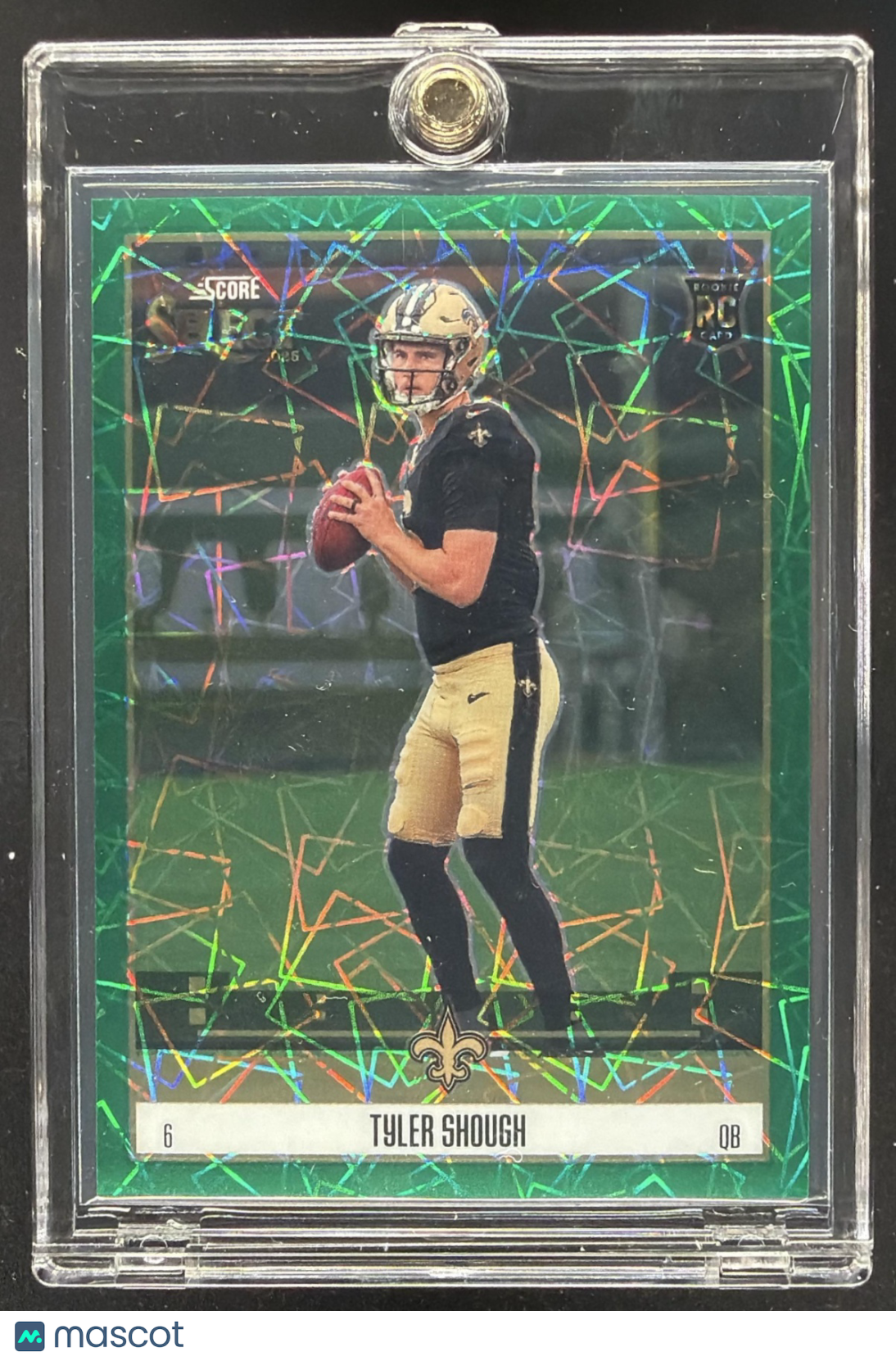 2025 Panini Select Tyler Shough #8 Score Throwback Green Prizm 5/5