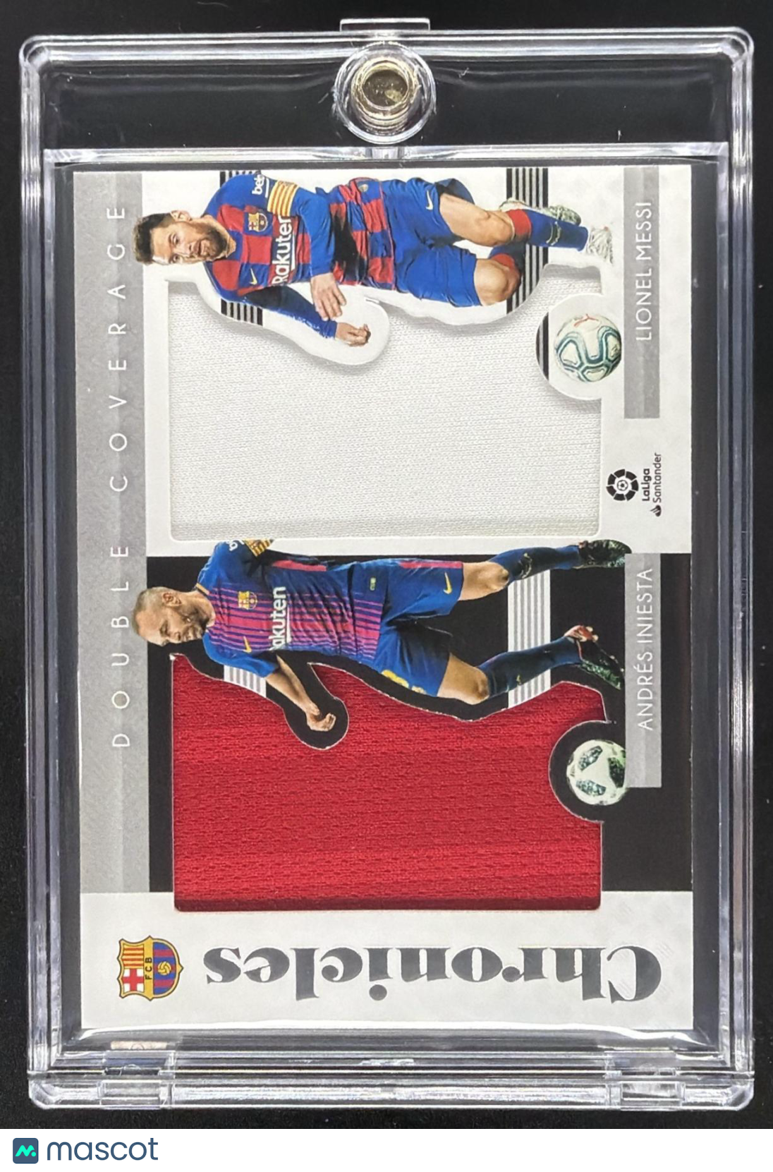 2019-20 Chronicles Lionel Messi Andres Iniesta Dual Patch