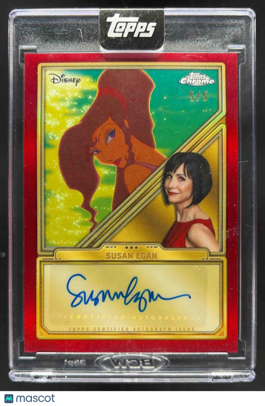 2025 Topps Chrome Disney Susan Egan #AA-SE Authentic Auto Red Refractor 5/5
