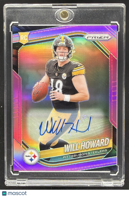 2025 Panini Prizm Will Howard #367 Rookie Auto Pink RC