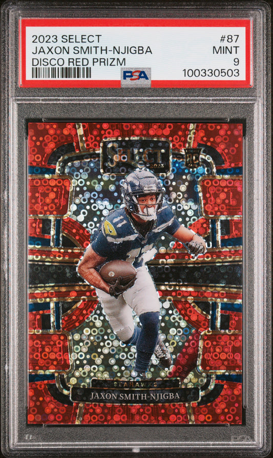2023 Select Jaxon Smith-Njigba Red Disco 12/49 PSA 9 RC