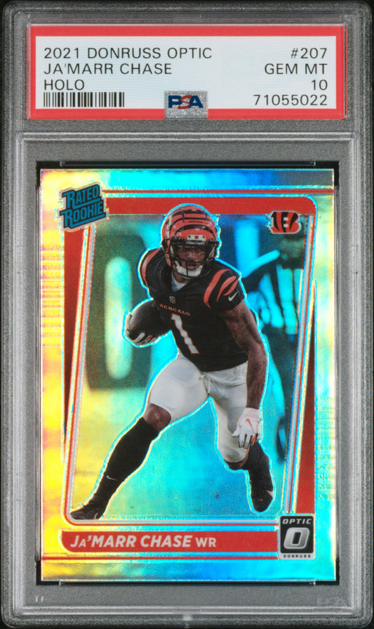2021 Optic Ja'Marr Chase Holo PSA 10 RC